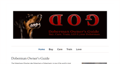Desktop Screenshot of dobermanownersguide.com